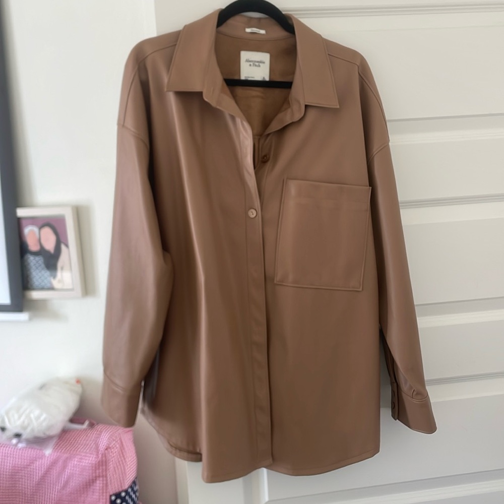 Abercrombie Oversized Lather Shacket